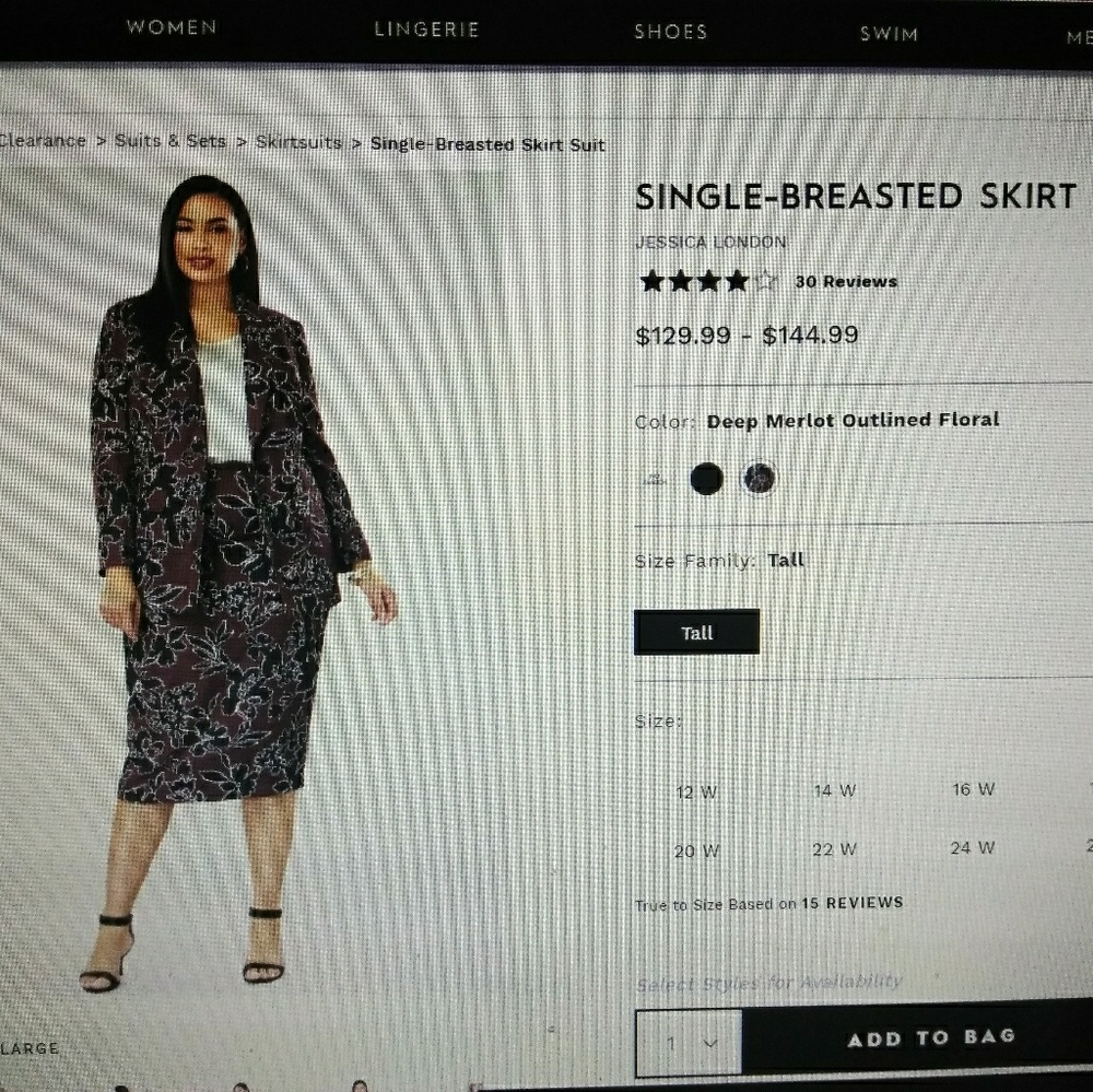 Jessica London two piece skirt suit